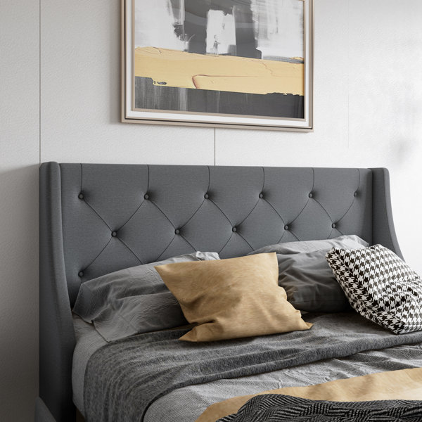 Three Posts™ Losada Upholstered Storage Bed with Wingback 4 drawers